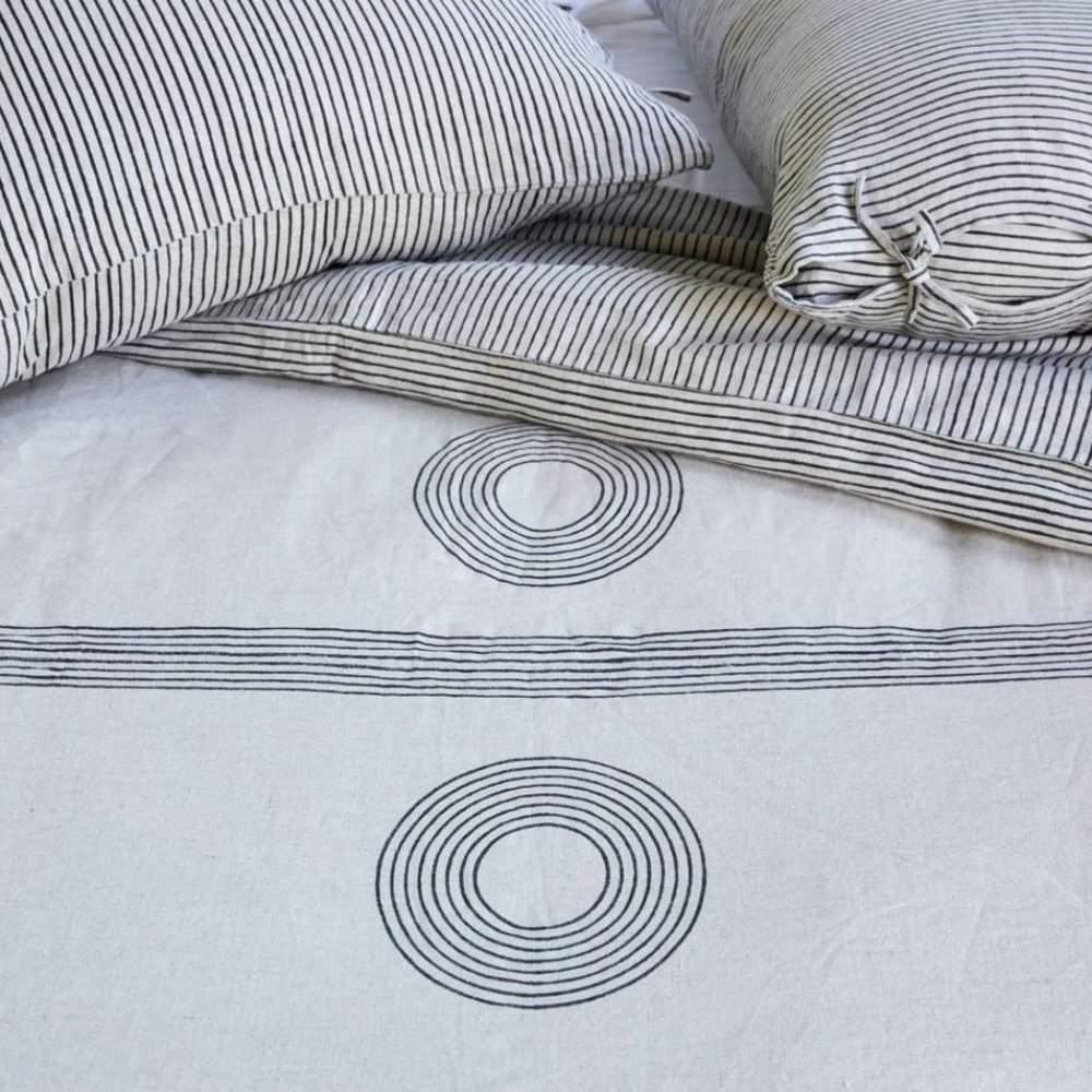 Rare Block Shop Linen Duvet Cover
